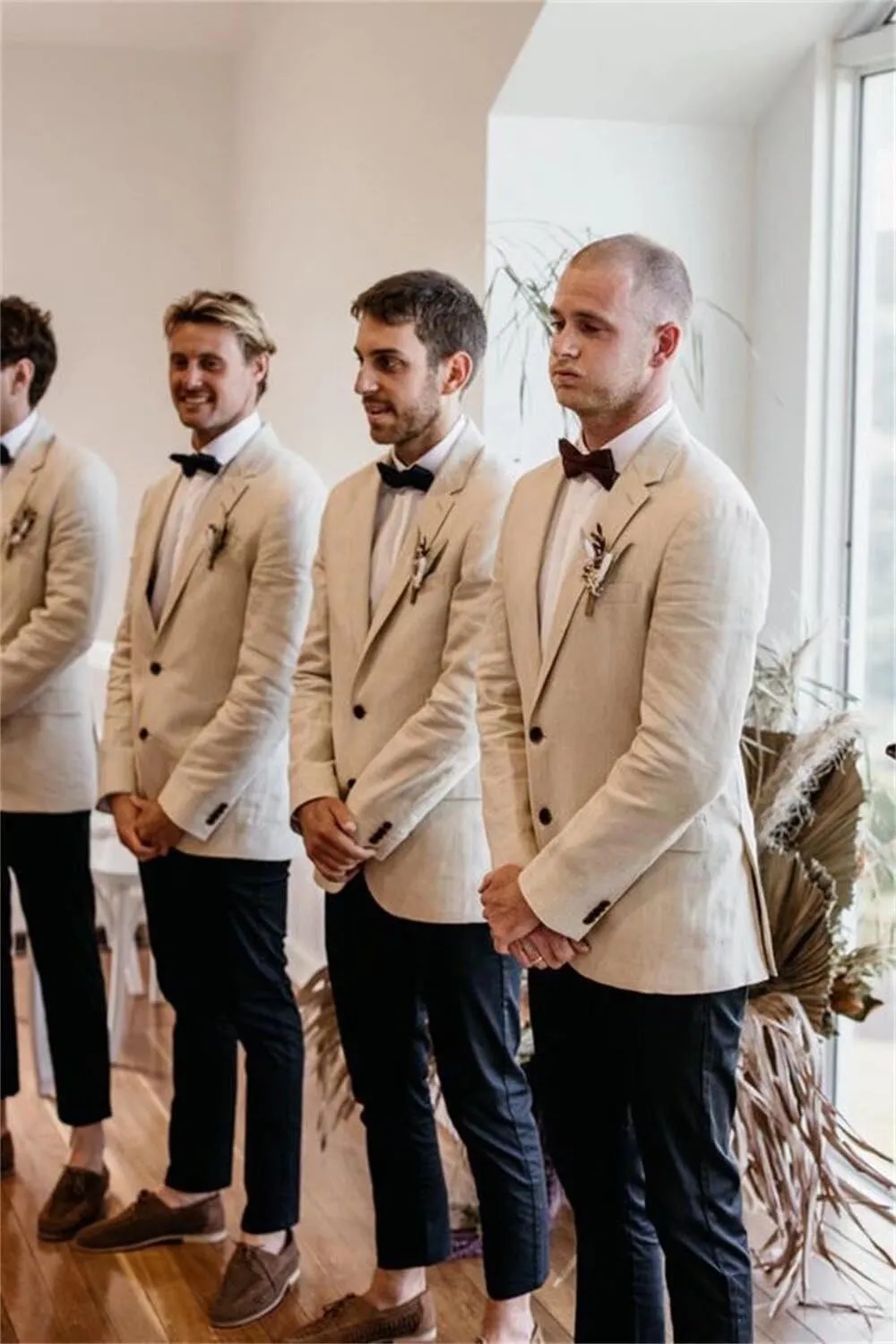 Men's Blazer Causal Linen Jacket Suit Slim Fit Blazer for Men Wedding Prom Jacket