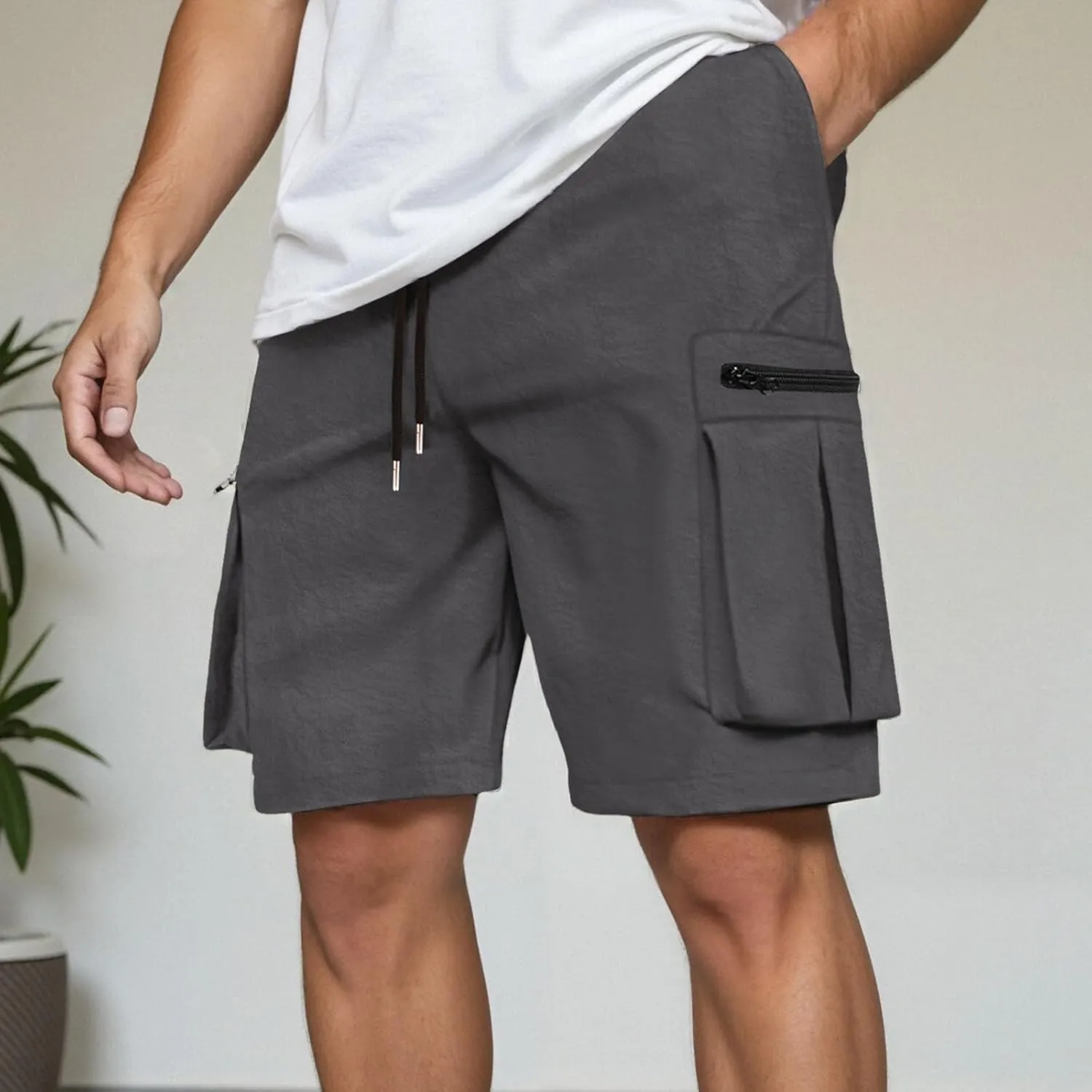 Men's Dress Pants Linen Working Beach Joggers Swim Shorts Skinny Big and Tall with Pockets Regular Fit Wide Leg Casual
