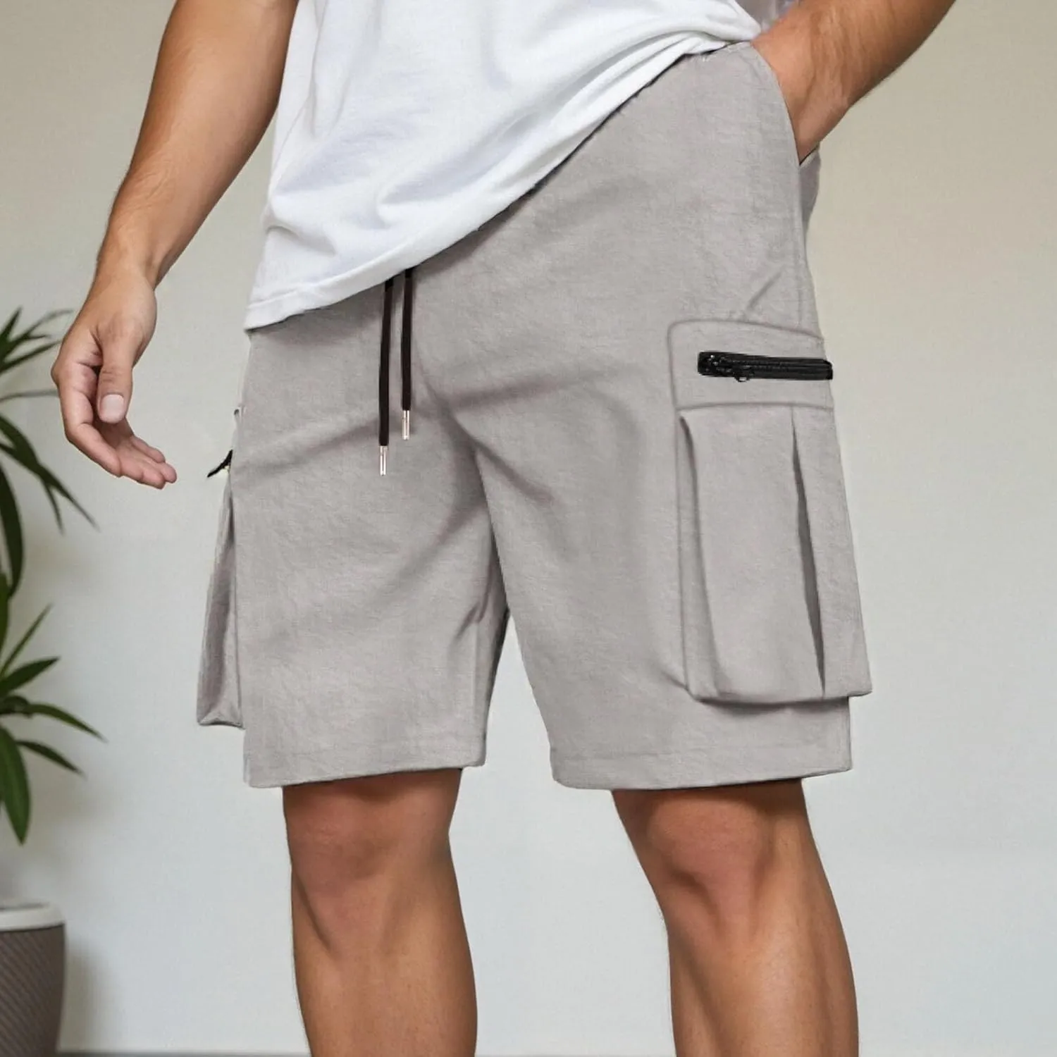Men's Dress Pants Linen Working Beach Joggers Swim Shorts Skinny Big and Tall with Pockets Regular Fit Wide Leg Casual