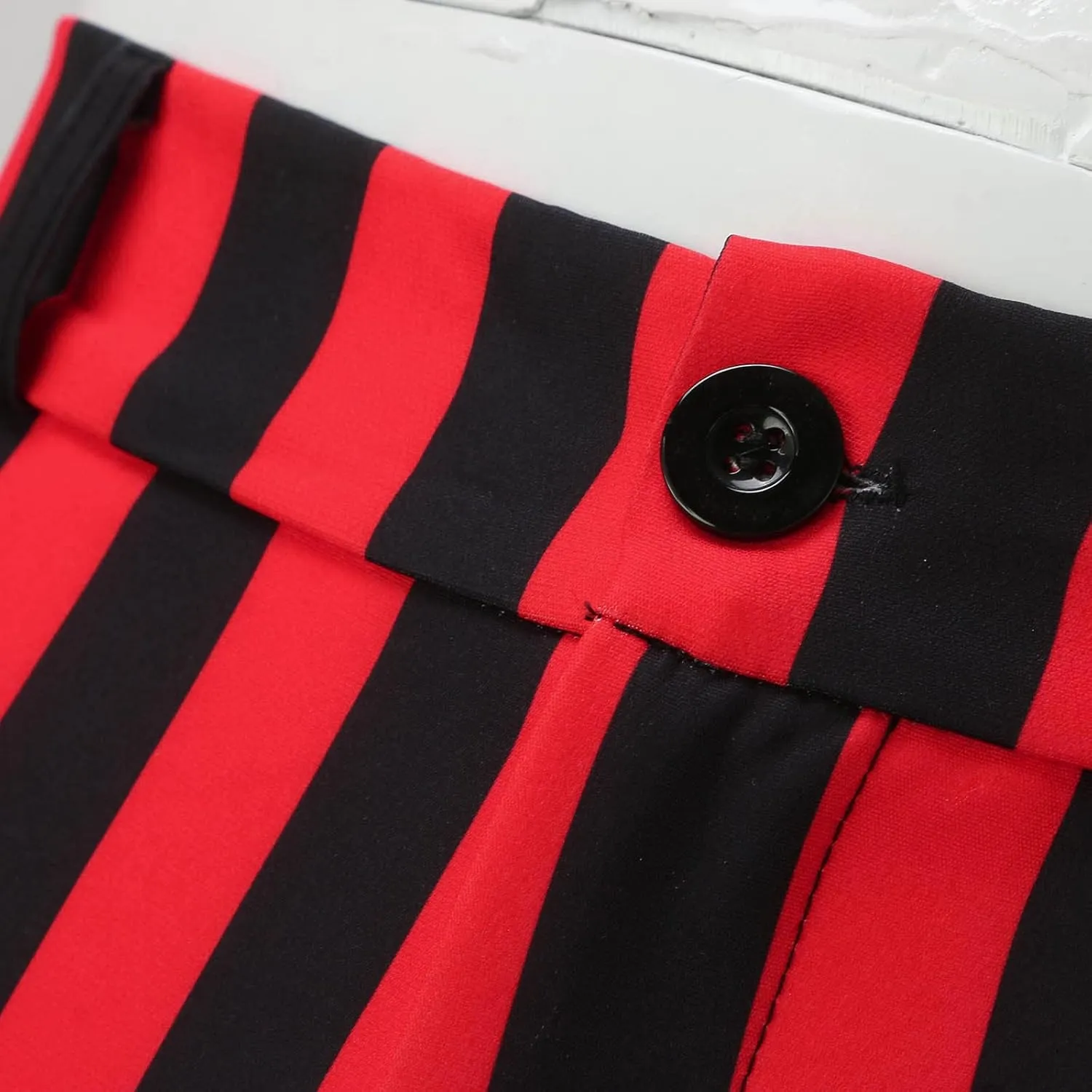 Mens Dress Pants Trendy Vertical Striped Suit Pants Slim Fit Stretch Casual Trousers Summer Outdoor Fashion Slacks