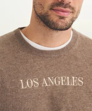 Men's Embroidered Los Angeles Cashmere Sweater