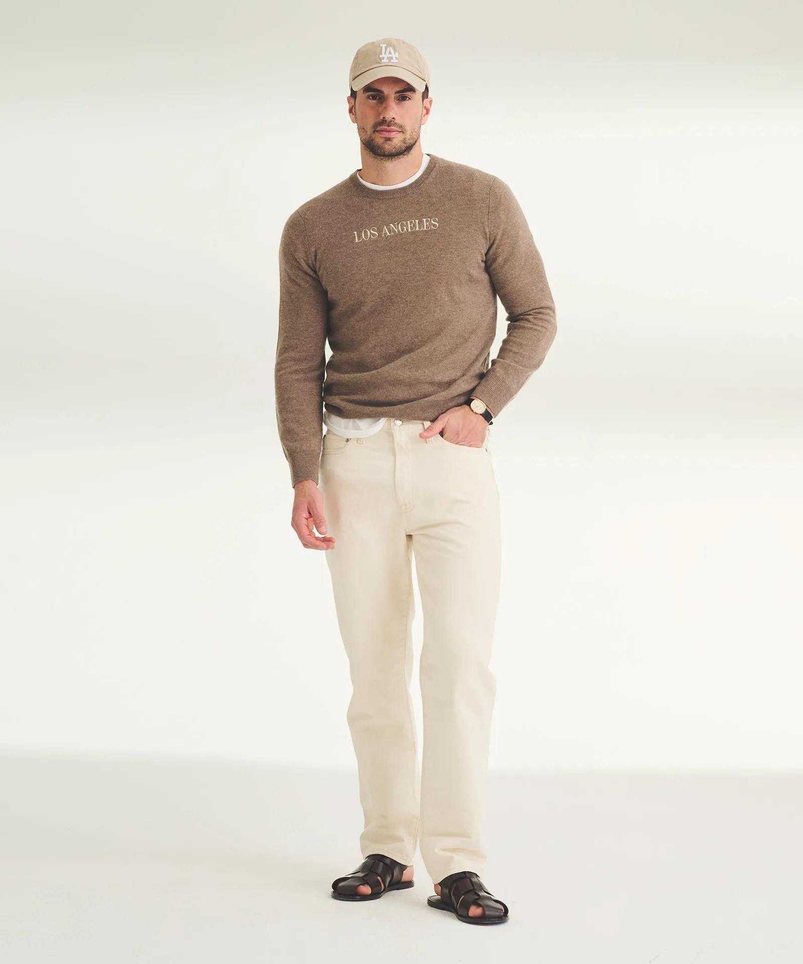 Men's Embroidered Los Angeles Cashmere Sweater