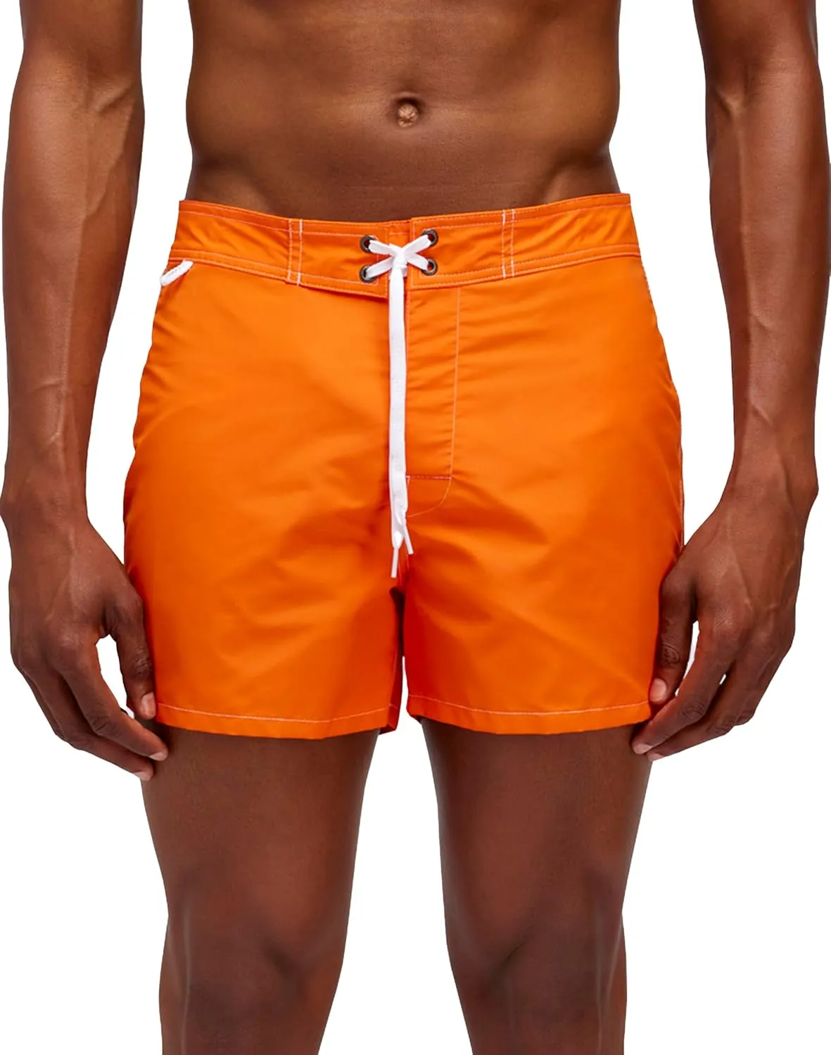Mens Fixed Waist Boardshort, Swim Trunks 14" Length 3" Inseam