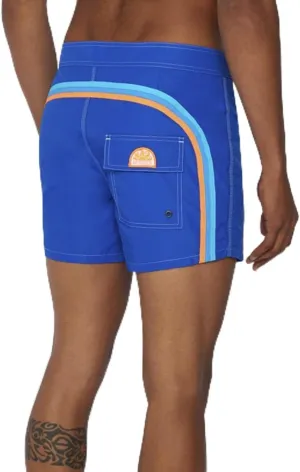 Mens Fixed Waist Boardshort, Swim Trunks 14" Length 3" Inseam