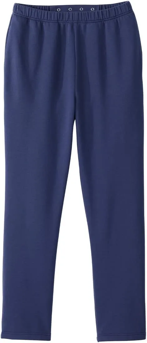 Mens Self Or Assisted Dressing Adaptive Open-Back Fleece Pant