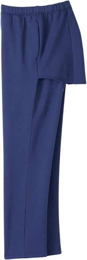 Mens Self Or Assisted Dressing Adaptive Open-Back Fleece Pant