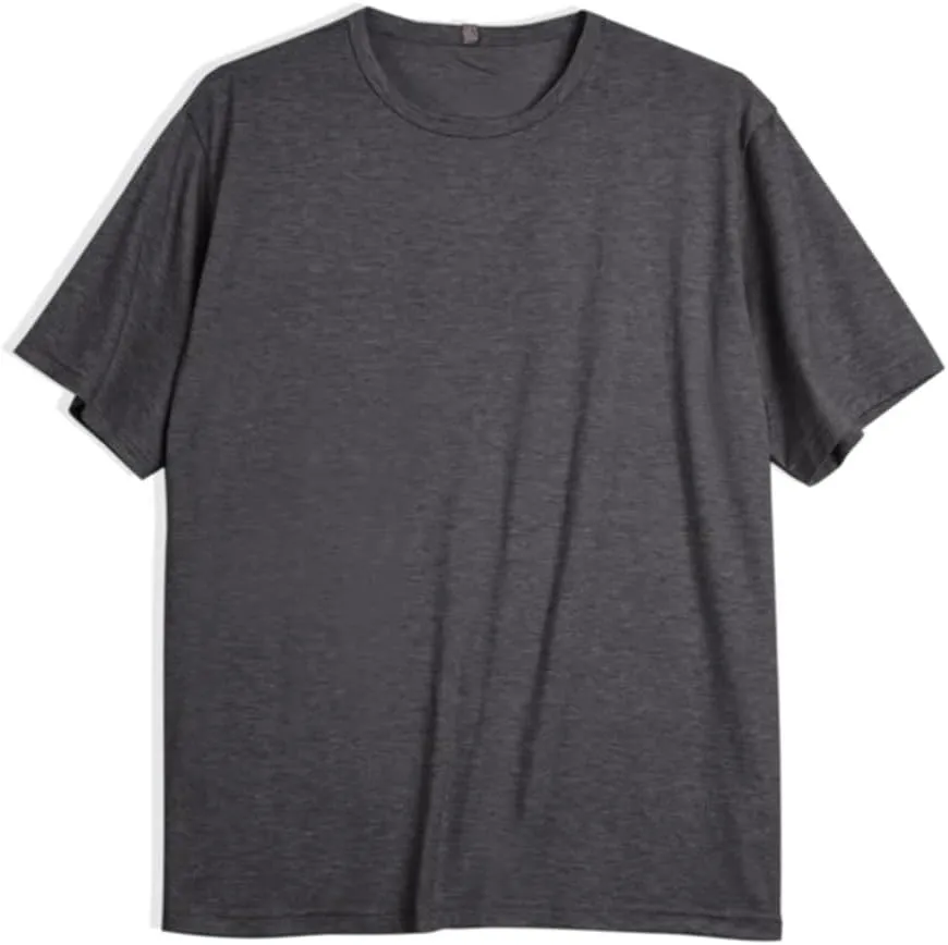 Mens Short Sleeve Casual T Shirt Comfort Crewneck Lightweight Undershirts Soft Tee Tops