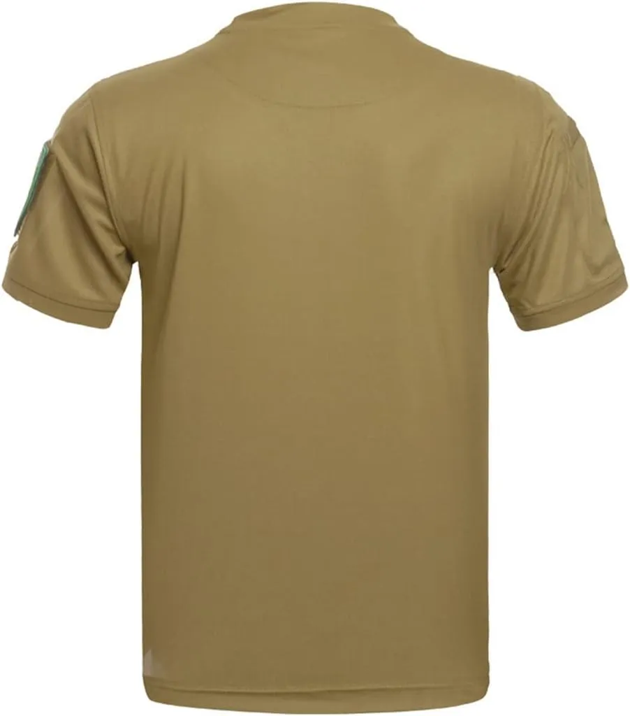 Mens Short Sleeve Polo Shirt Quick Dry Outdoor Work Combat T-Shirt Tops Hiking T Shirt