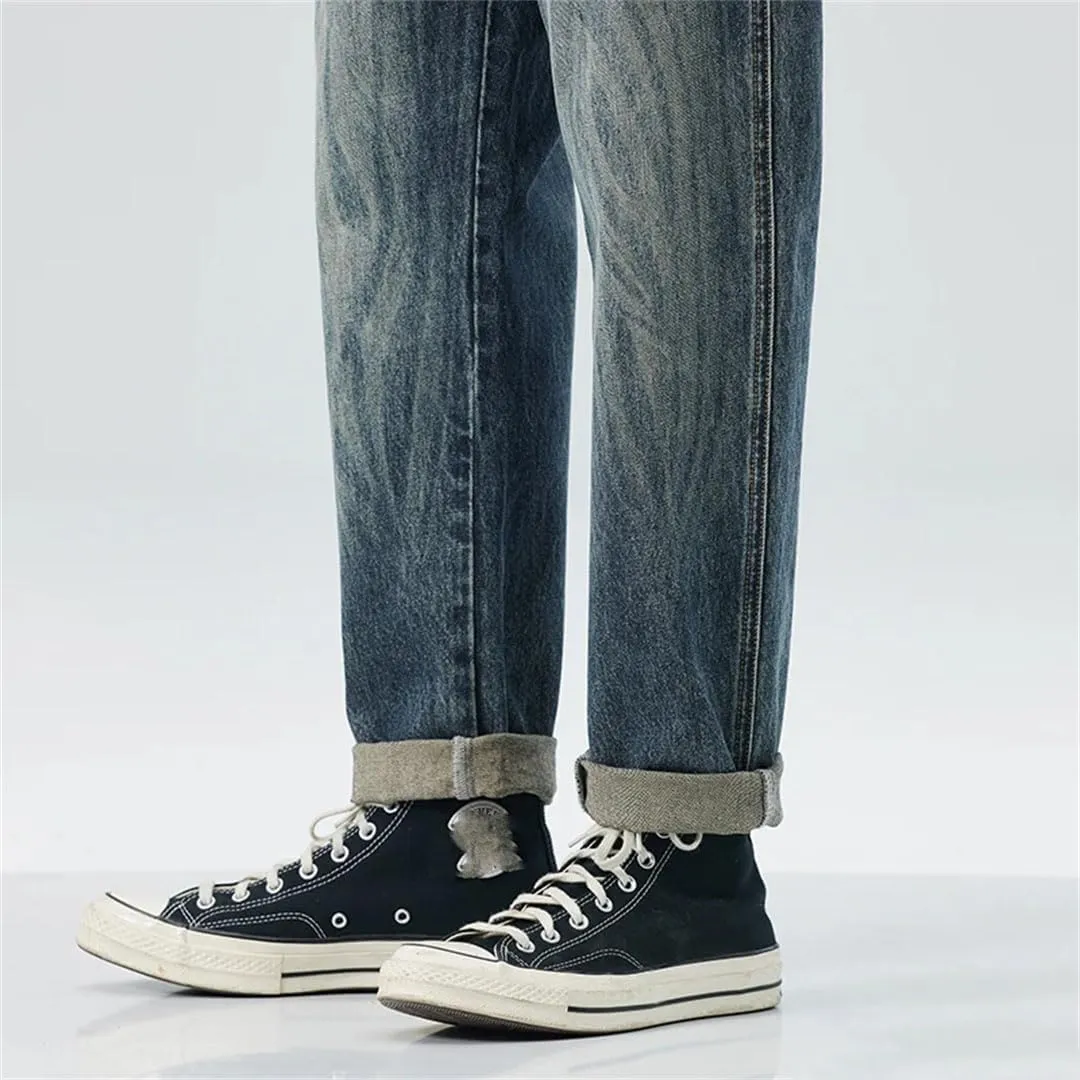 Mens Spring Vintage Stripes Baggy Pants Harem Jeans Loose Fit Casual Trousers