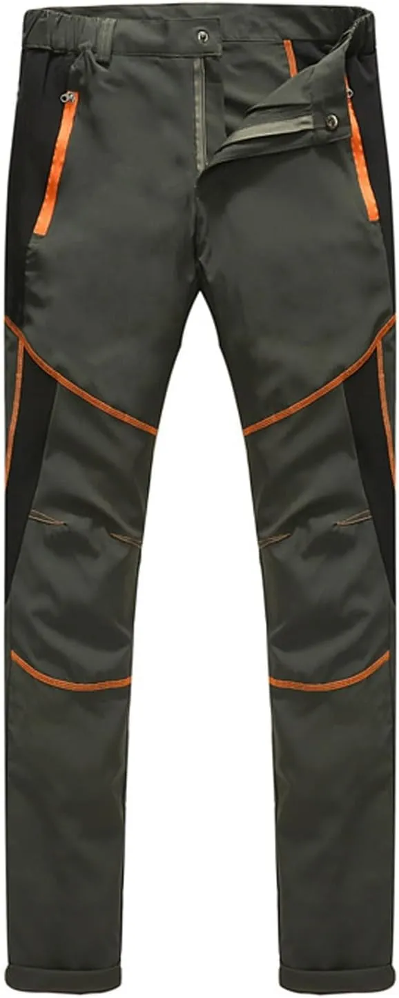 Men's Winter Pants Waterproof Softshell Snowboard Pants Outdoor Hiking Wear Resistant Windproof Trousers with Pockets