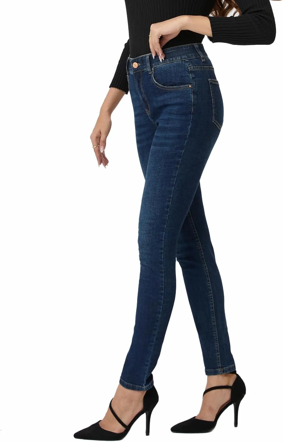 MetHera Women's Mia High Rise Stretch Skinny Shaping Jeans