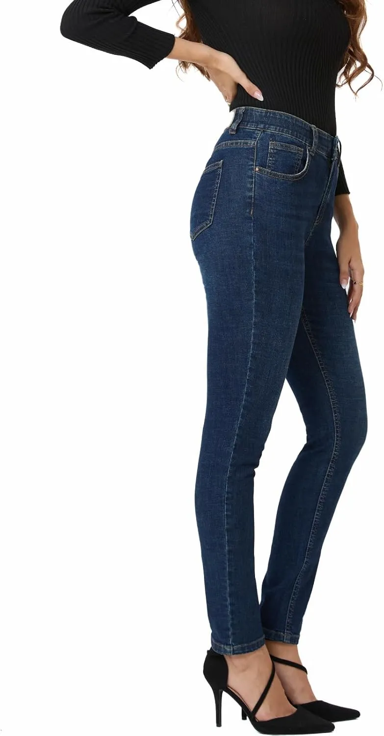 MetHera Women's Mia High Rise Stretch Skinny Shaping Jeans