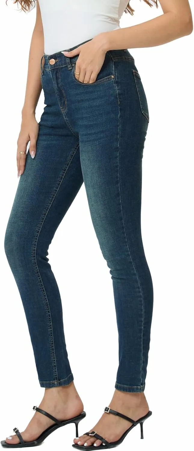 MetHera Women's Mia High Rise Stretch Skinny Shaping Jeans