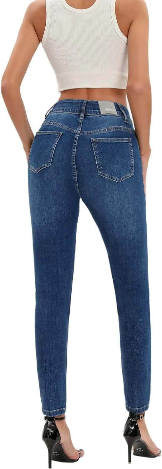 MetHera Women's Mia High Rise Stretch Skinny Shaping Jeans