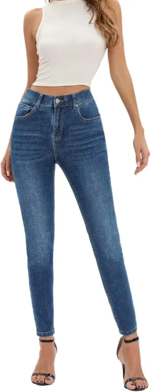 MetHera Women's Mia High Rise Stretch Skinny Shaping Jeans
