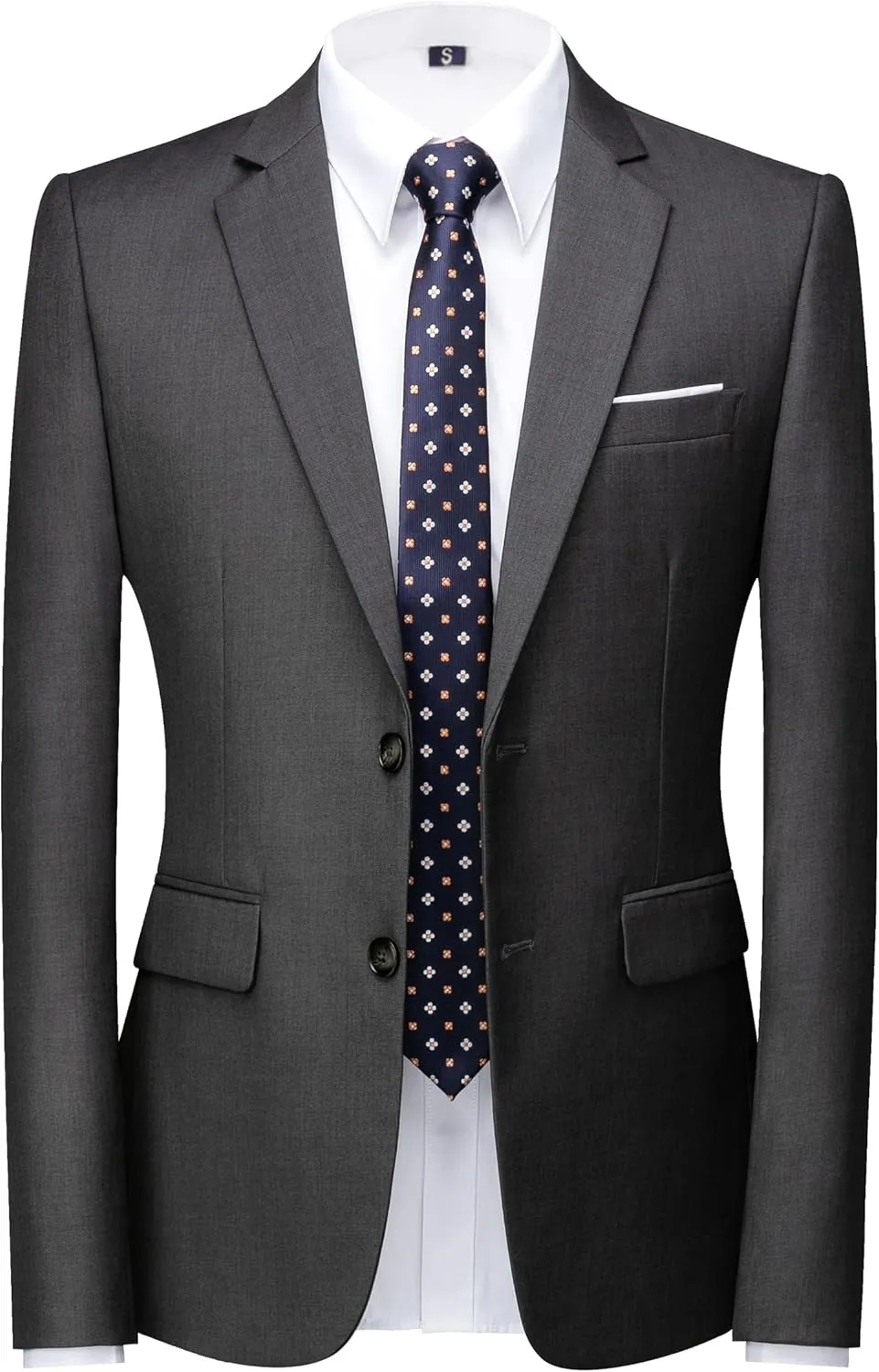 MOGU Mens Slim Fit Suit 2 Piece Tuxedo for Prom Business Wedding Dance (Suit Jacket   Pants)