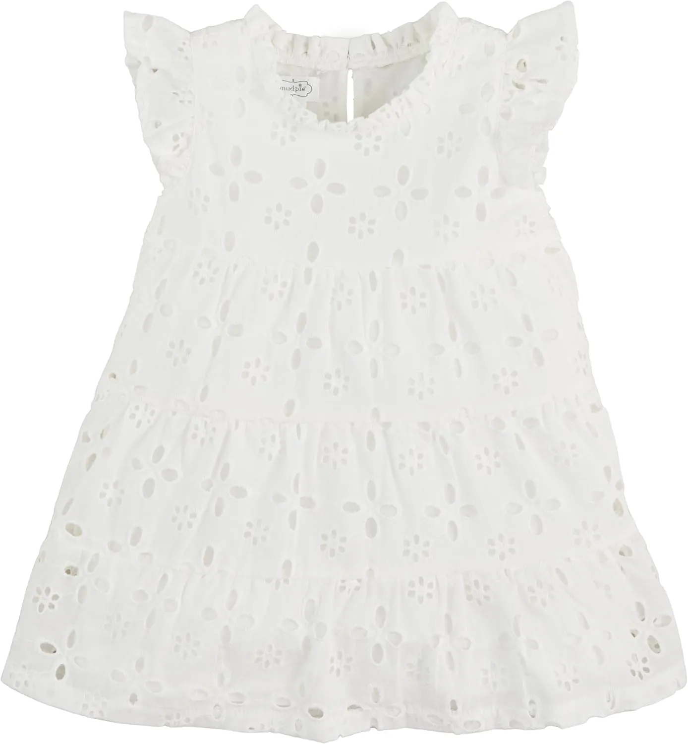 Mud Pie Girls Blue Mini Lula Eyelet Dress