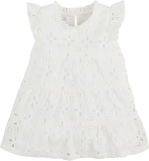 Mud Pie Girls Blue Mini Lula Eyelet Dress