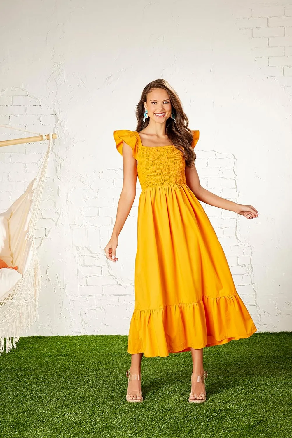 Mud Pie Women's Keya Smocked Maxi Dress