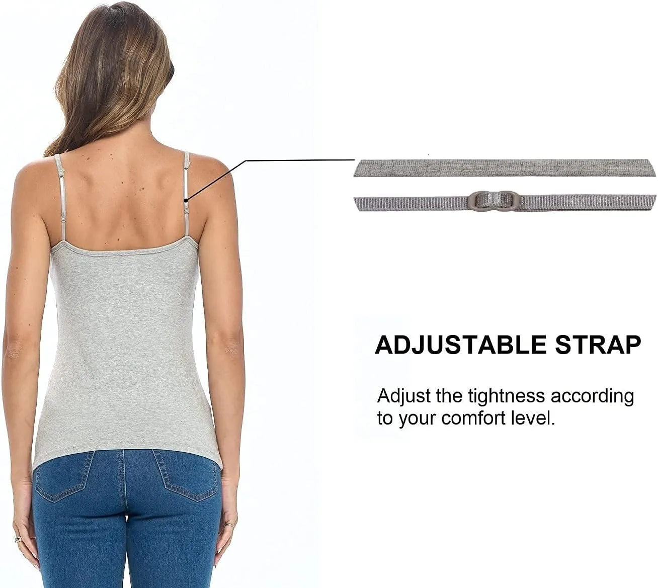 Natural Uniforms Women's Camisole Tank Top-Breathable Cotton Stretch Multi Pack of 4