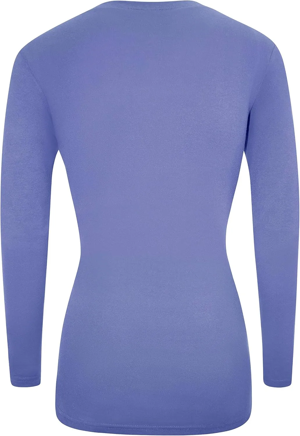 Natural Uniforms Women's V-Neck Long Sleeve Under Scrub Stretch T-Shirt - Multi Pack of 5