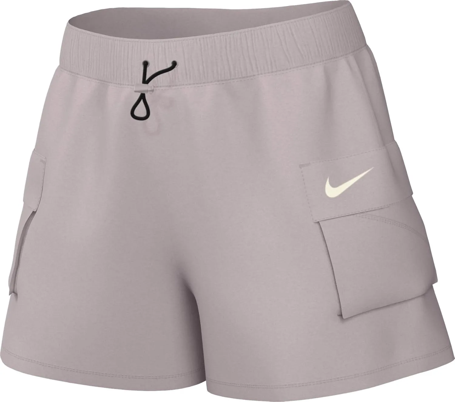 Nike Sportswear Essential Women's Woven High-Rise Shorts (Platinum Violet/Sail, DM6247-019) Size Large