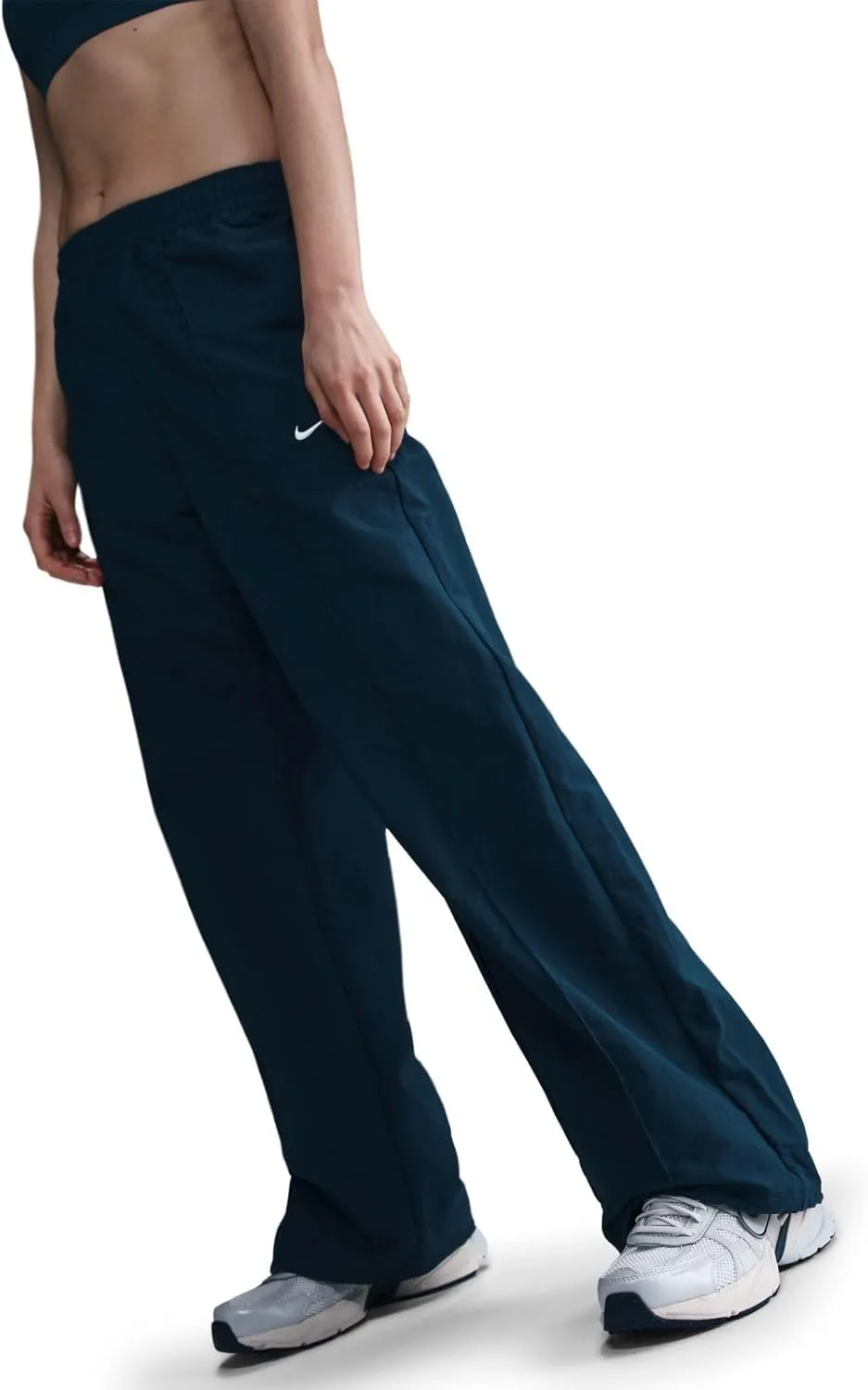 Nike Sportswear Everything Wovens Women's Mid-Rise Open-Hem Pants (FQ3588-478, Armory Navy/White)