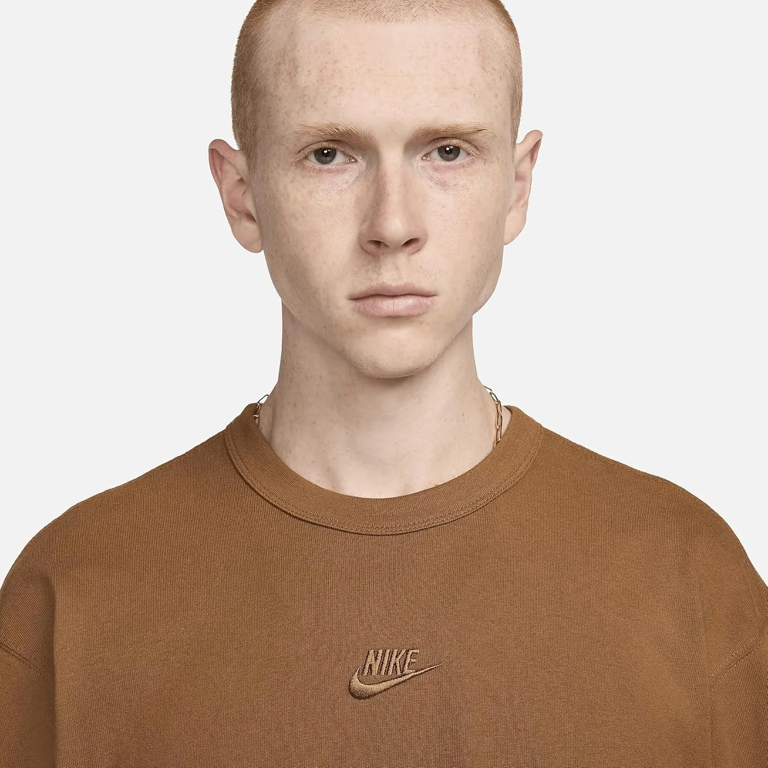 Nike Sportswear Premium Essentials Men's T-Shirt (Light British Tan, DO7392-281) Size Small
