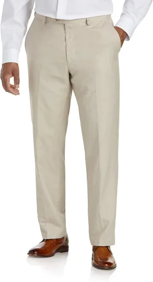 Oak Hill by DXL Men's Big and Tall Linen-Blend Suit Pants Flax 44 x 30