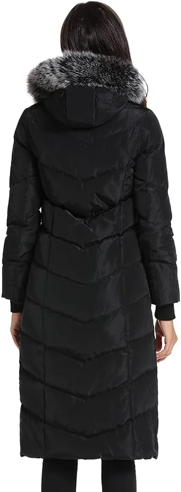Obosoyo Women's Hooded Thickened Long Down Jacket Maxi Down Parka Puffer Coat