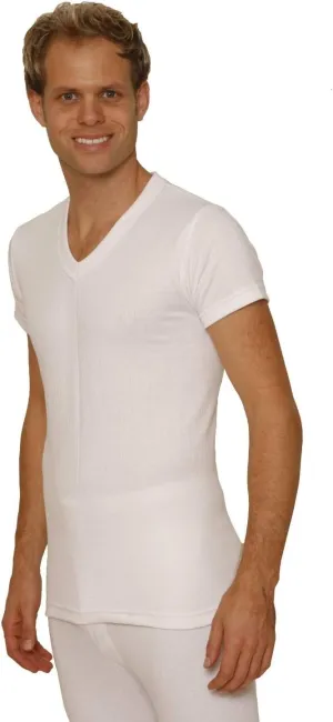Octave 3 Pack Mens Thermal Underwear Short Sleeve 'V'-Neck T-Shirt/Vest/Top