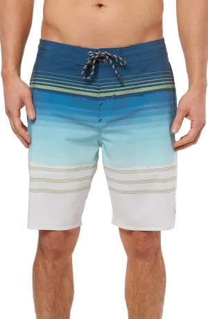 O'NEILL Men's Water Resistant Stretch Volley Swim Boardshort, 19 Inch Outseam (Dark Indigo/Timeless, 38)