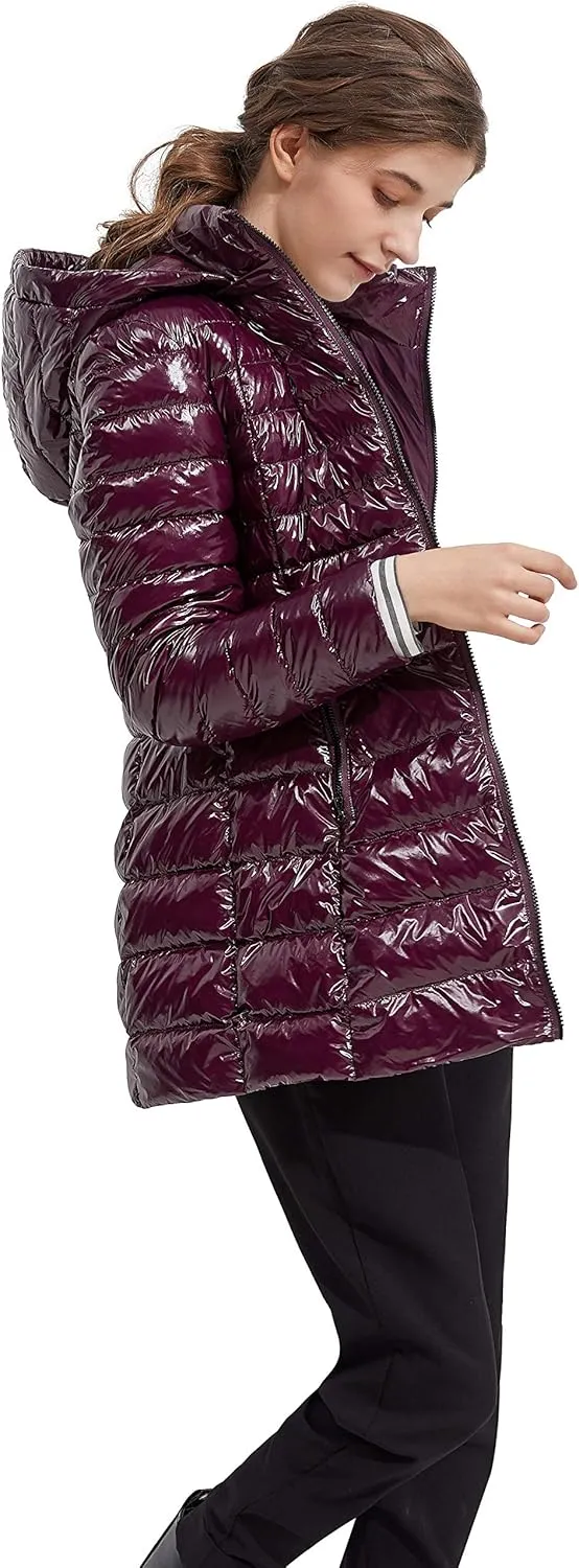 Orolay Women's Light Quilted Down Jacket Bubble Coat Packable Hooded Puffer Jacket