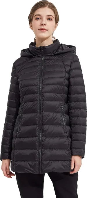 Orolay Women's Thickened Winter Down Coat Packable Hooded Puffer Jacket