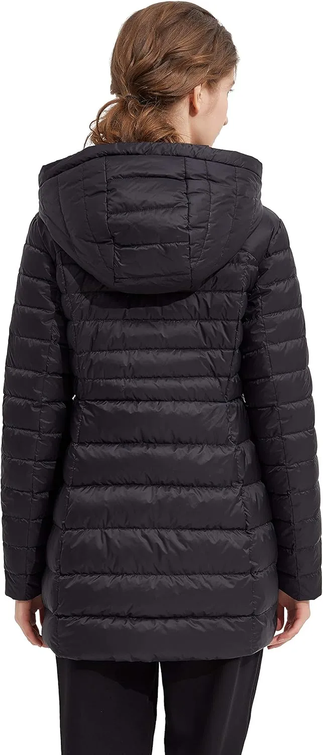 Orolay Women's Thickened Winter Down Coat Packable Hooded Puffer Jacket