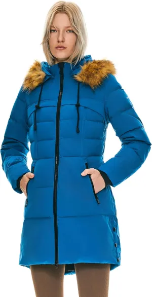 Orolay Women's Winter Down Jacket with Faux Fur Trim Hood