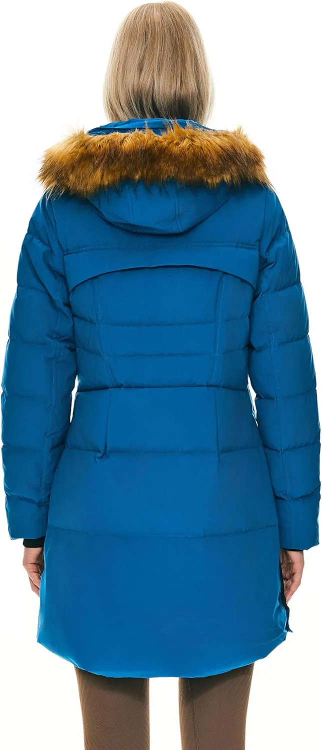 Orolay Women's Winter Down Jacket with Faux Fur Trim Hood