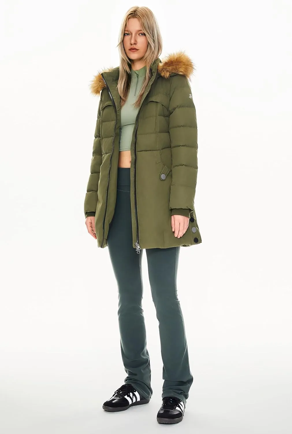Orolay Women's Winter Down Jacket with Faux Fur Trim Hood