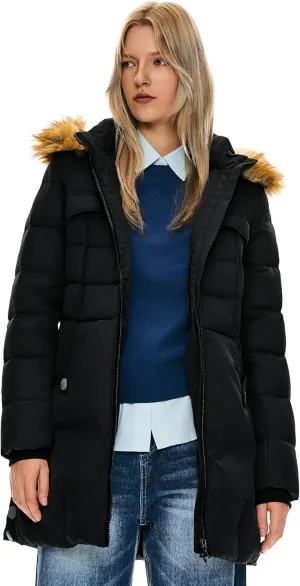 Orolay Women's Winter Down Jacket with Faux Fur Trim Hood