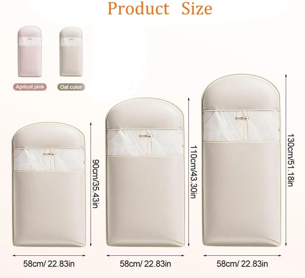 Otherwisie Garment Bag, 2025 Space Saving Hanging Garment Bag With Self Compression Zipper, Intelligenck Space Saving Hanging   With Self Compression Zipper (Beige, M(90*58*15))