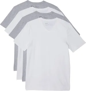 Pact Stretch-Fit V-Neck Undershirt 4-Pack