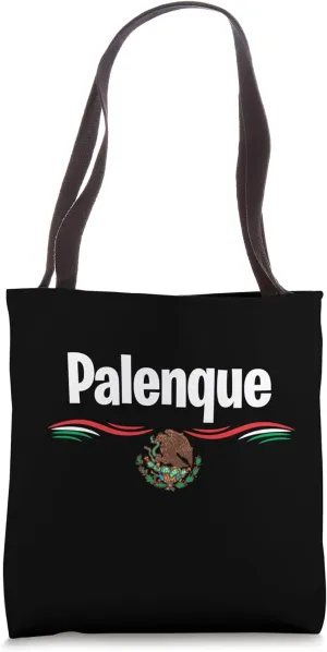 Palenque Mexico Flag Summer Vacation Souvenir Tote Bag