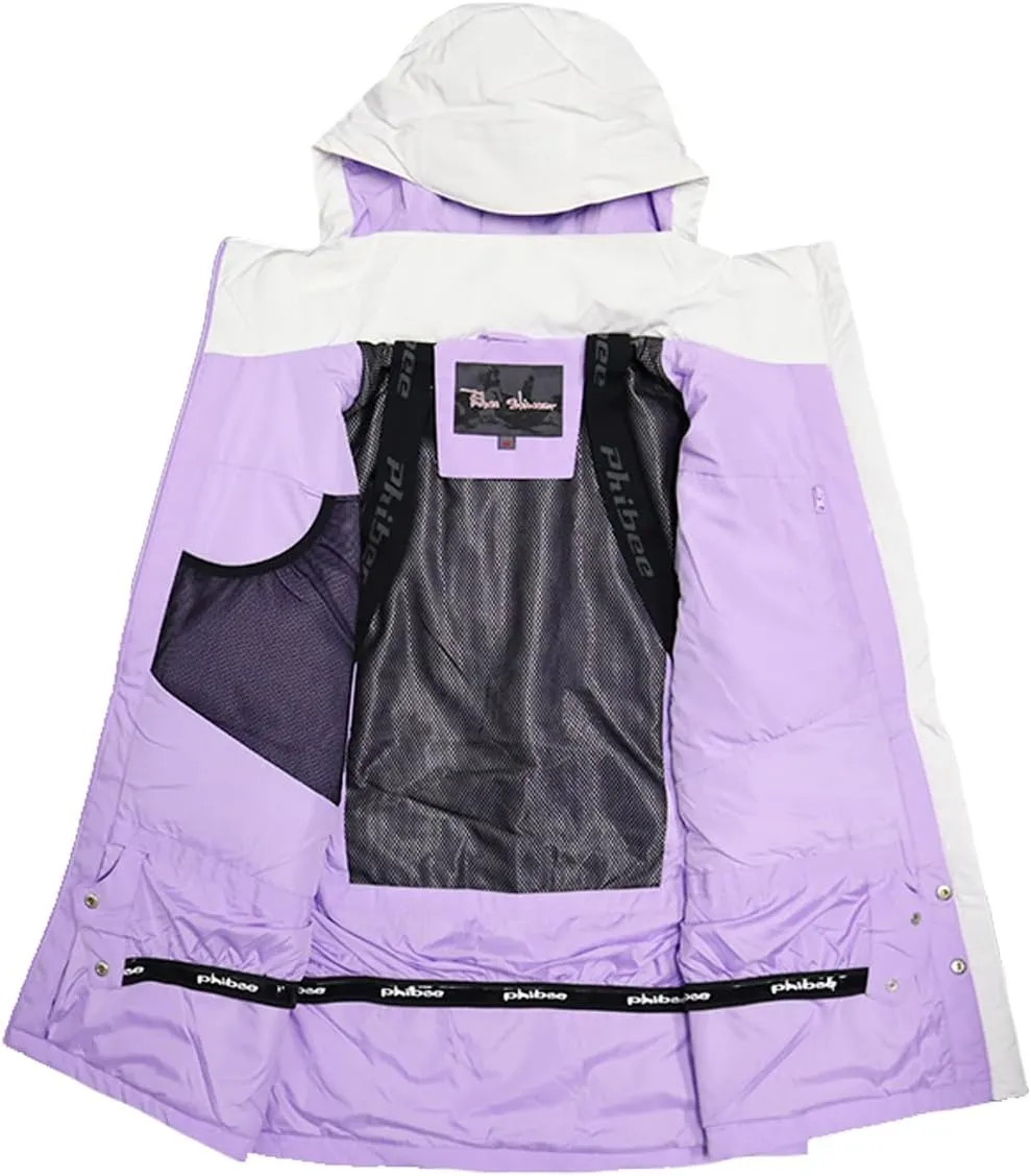 PHIBEE Girls' Sportswear Waterproof Windproof Snowboard Ski Jacket