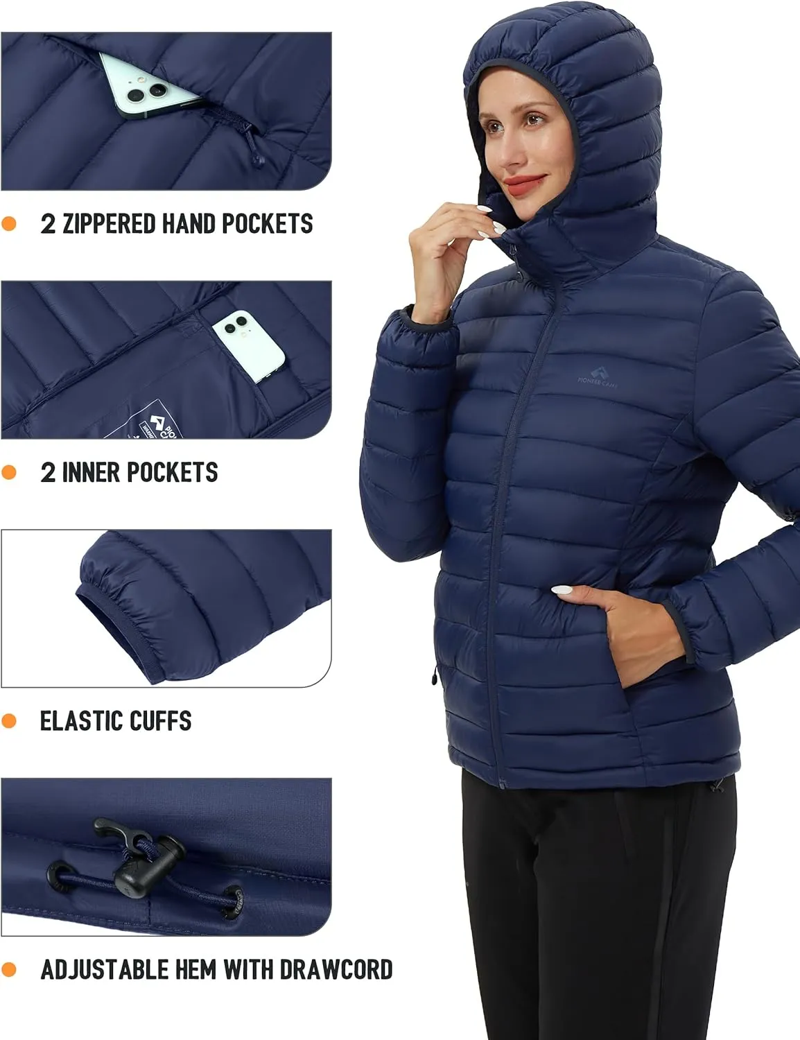 Pioneer Camp Women's Winter Coat Puffer Jacket
