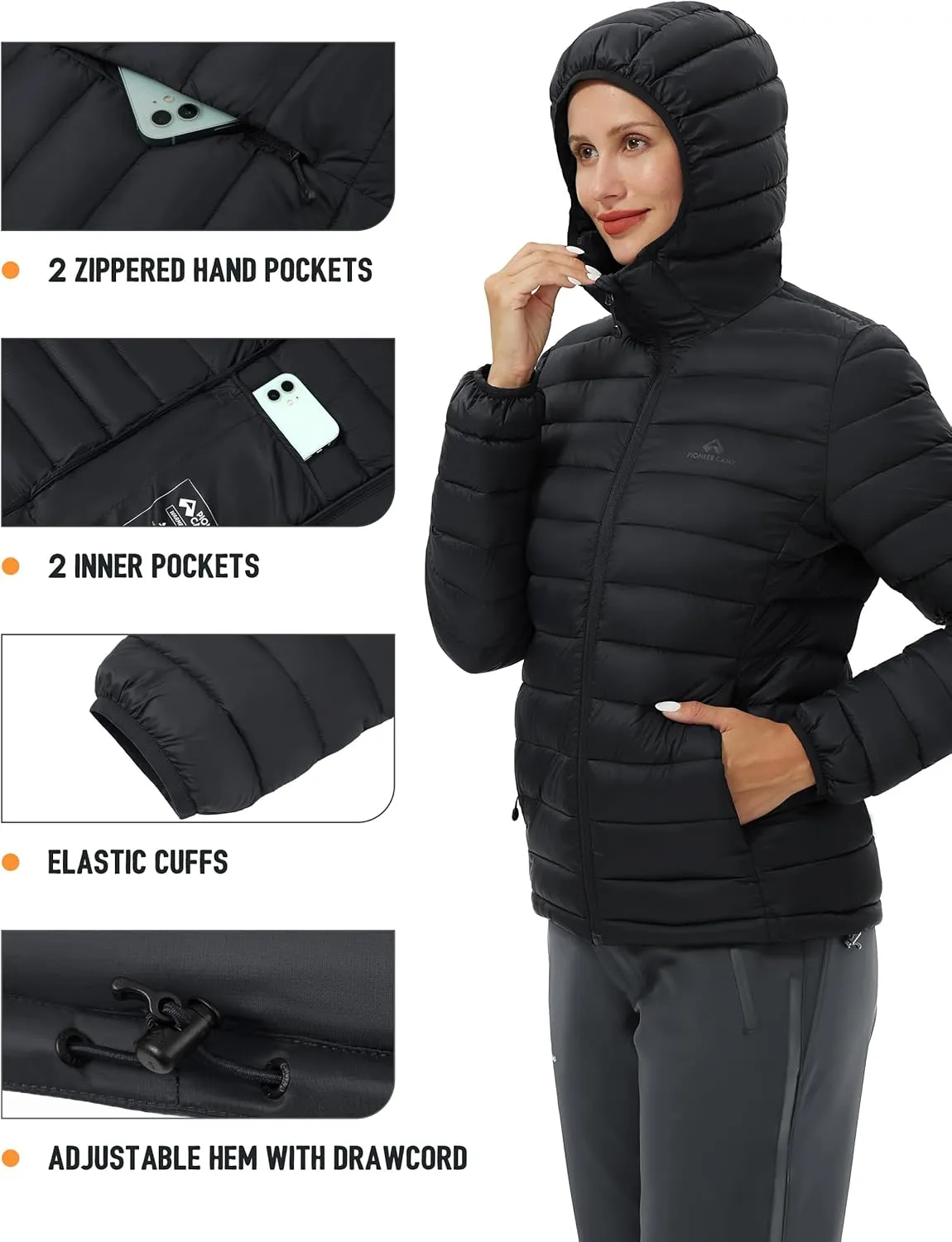 Pioneer Camp Women's Winter Coat Puffer Jacket