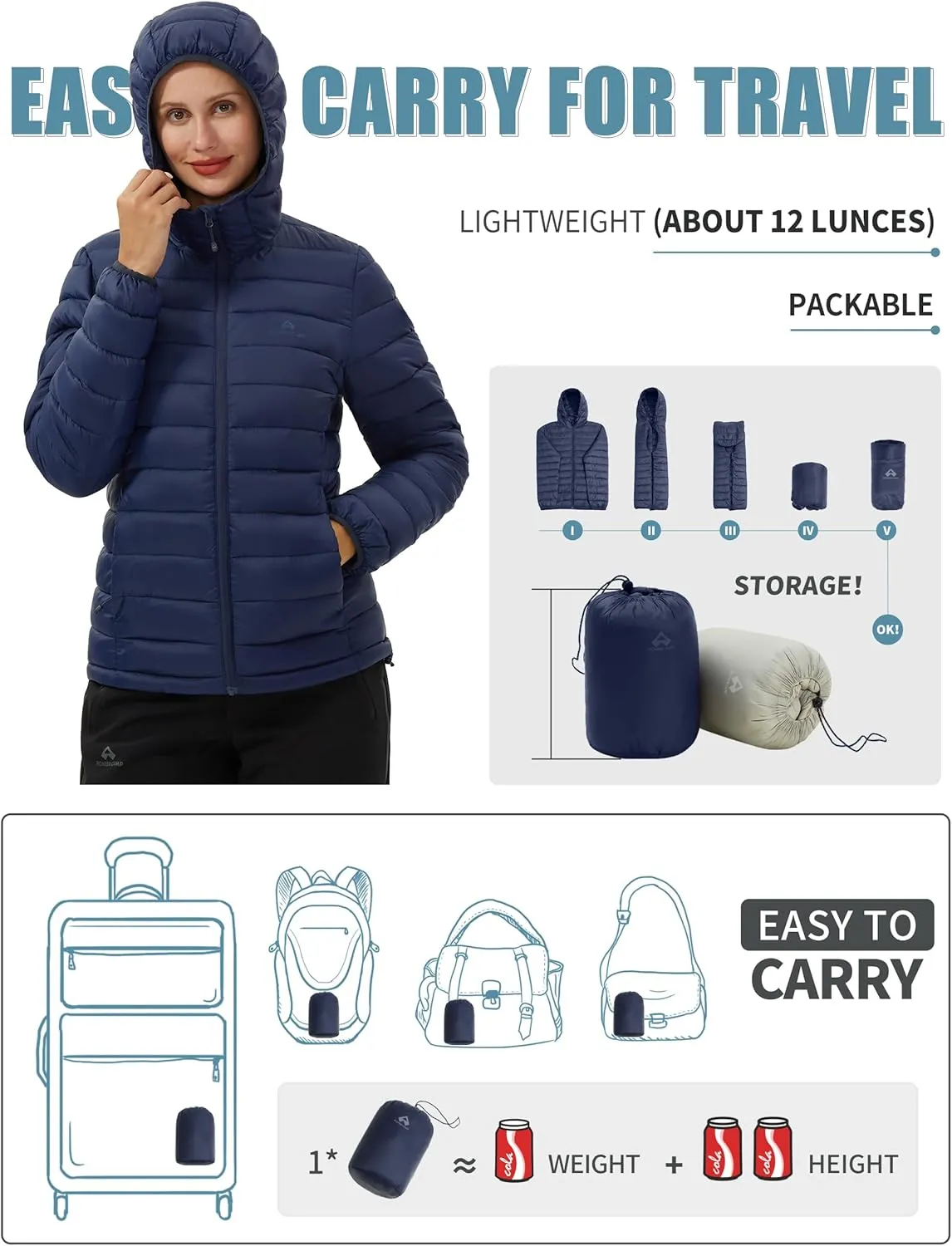 Pioneer Camp Women's Winter Coat Puffer Jacket