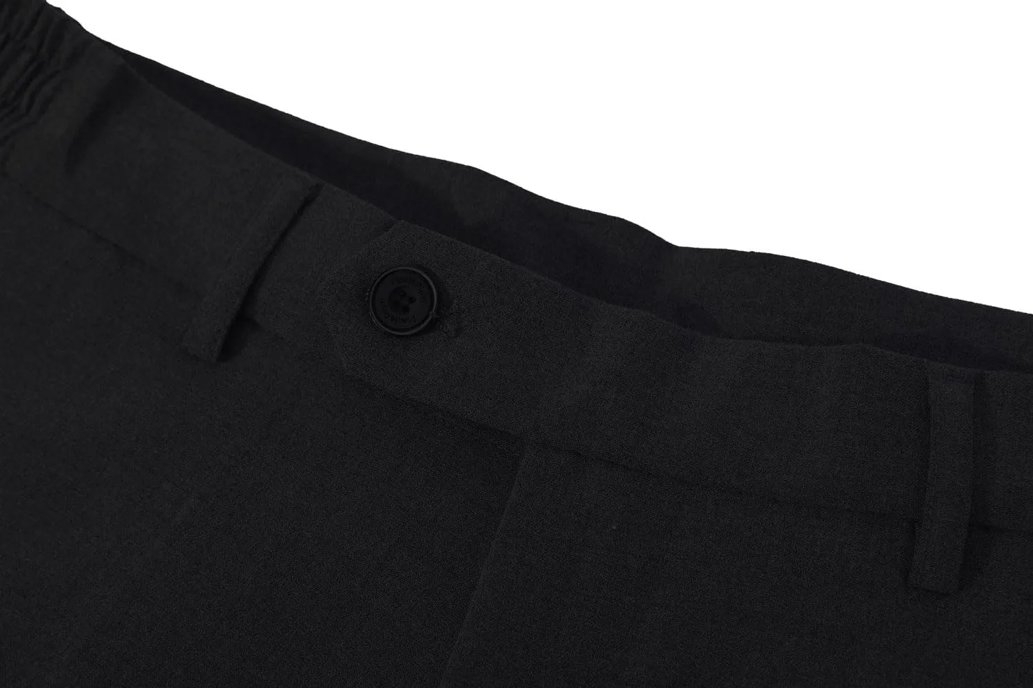 Plaid&Plain Men's Dress Pants with Elastic Waistband and Stretchy Fabric Straight Fit