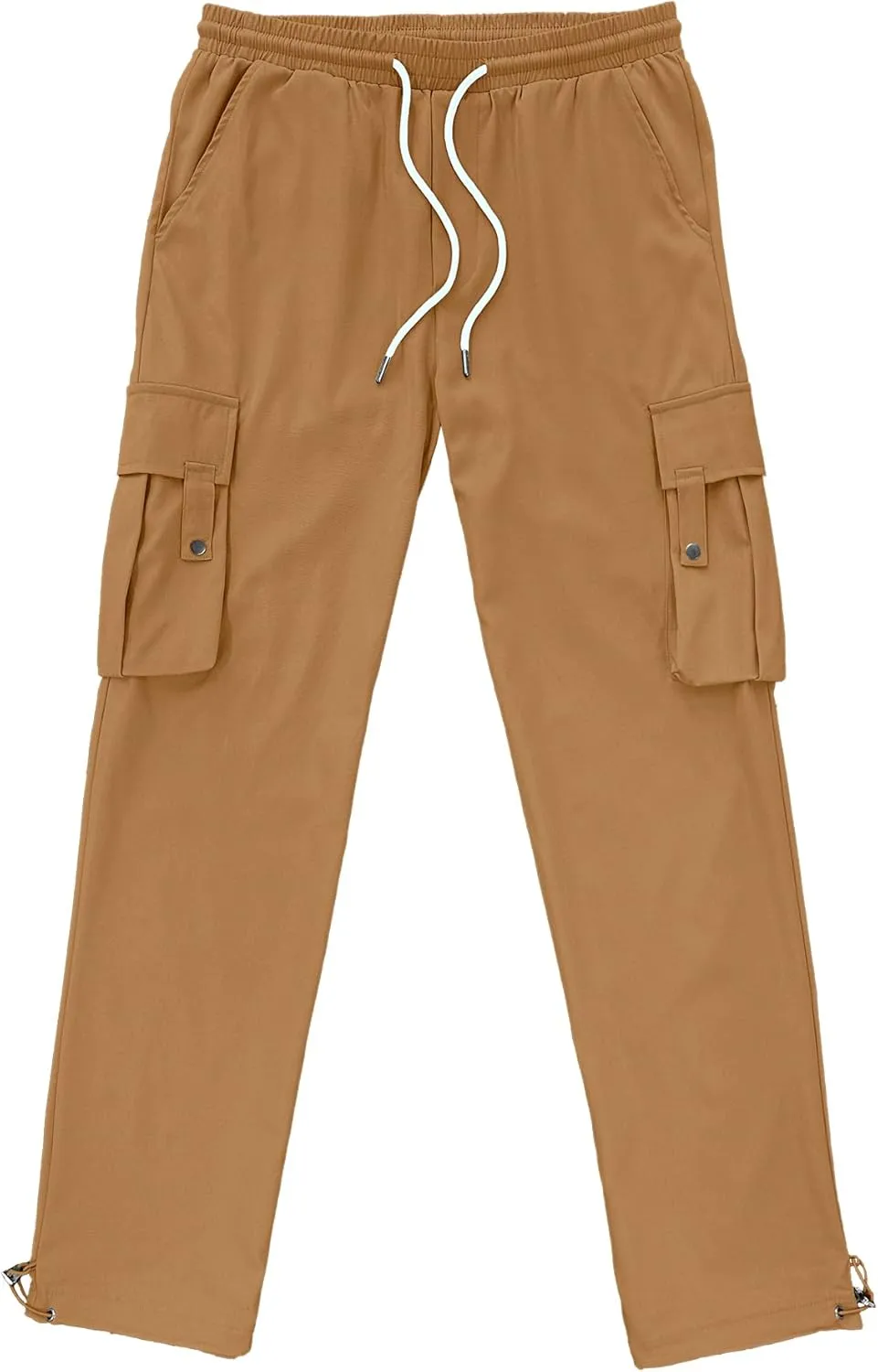 PLEPAN Men's Cargo Pants Drawstring Elastic Waist Casual Baggy Pants Streetwear Trousers Sweatpants for Men