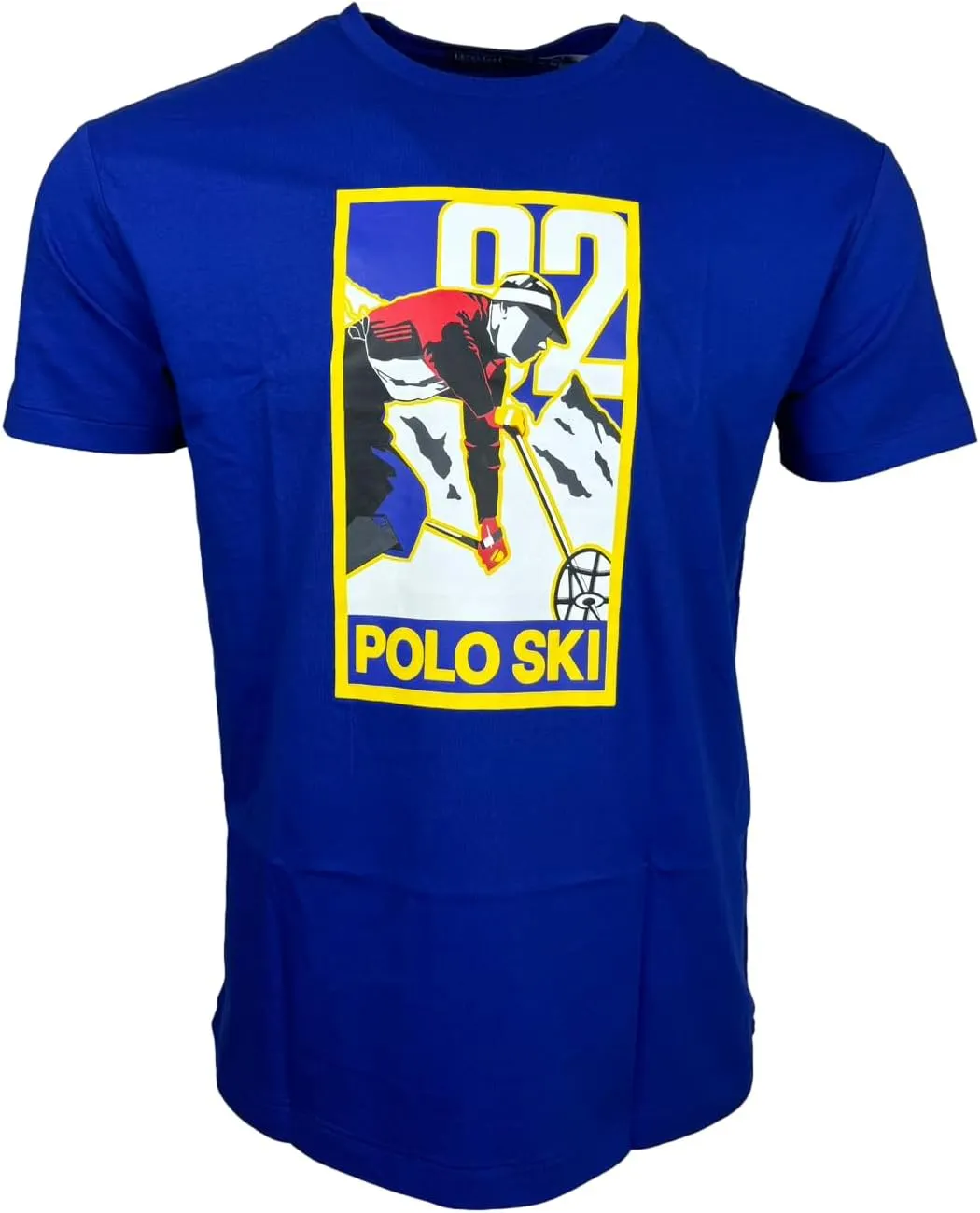 POLO RALPH LAUREN Mens Short Sleeve Polo SKI T-Shirt (Royal, M)
