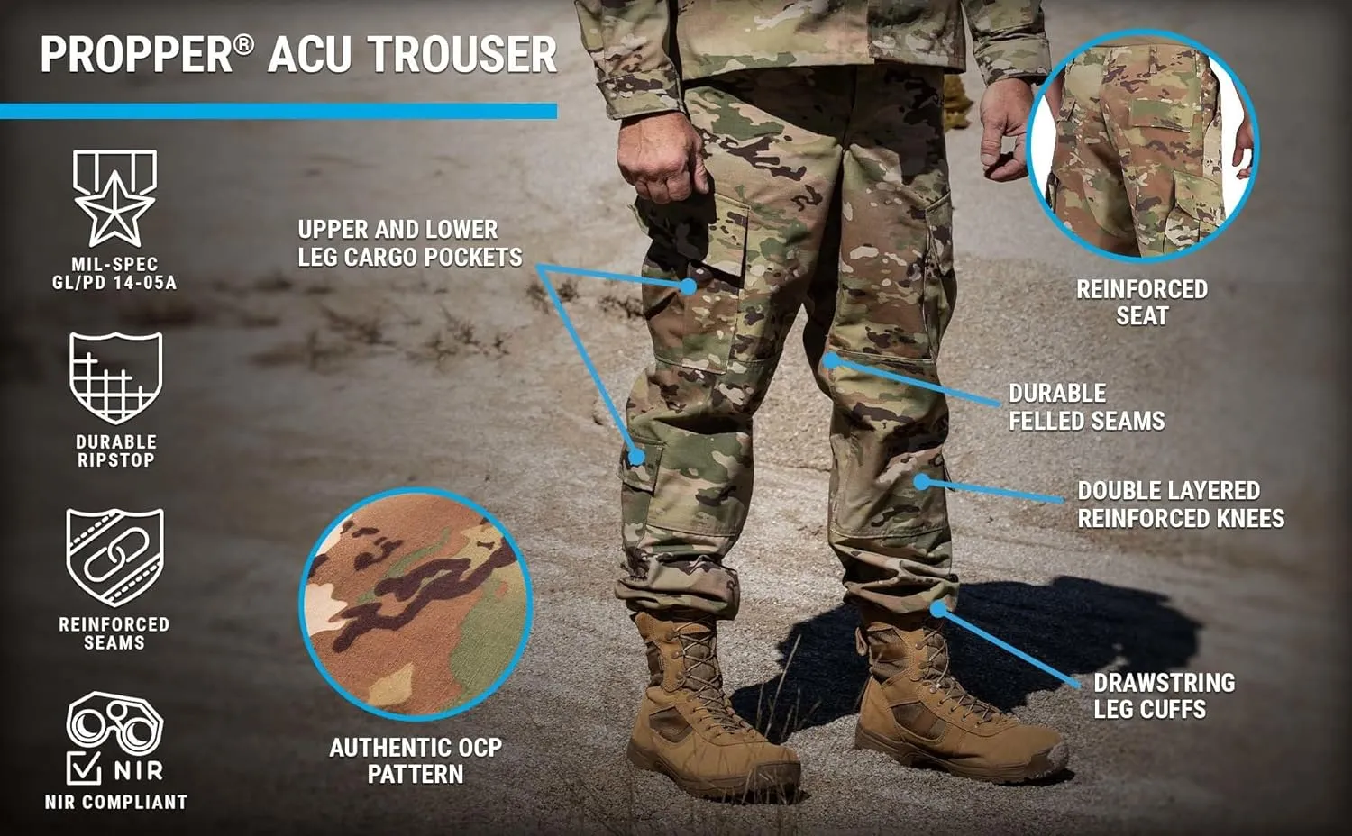 Propper ACU OCP Camo Combat Trouser Unisex Pant